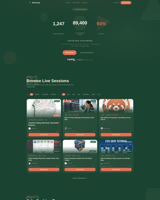 Workshop - Handson Learning Landing Page Template