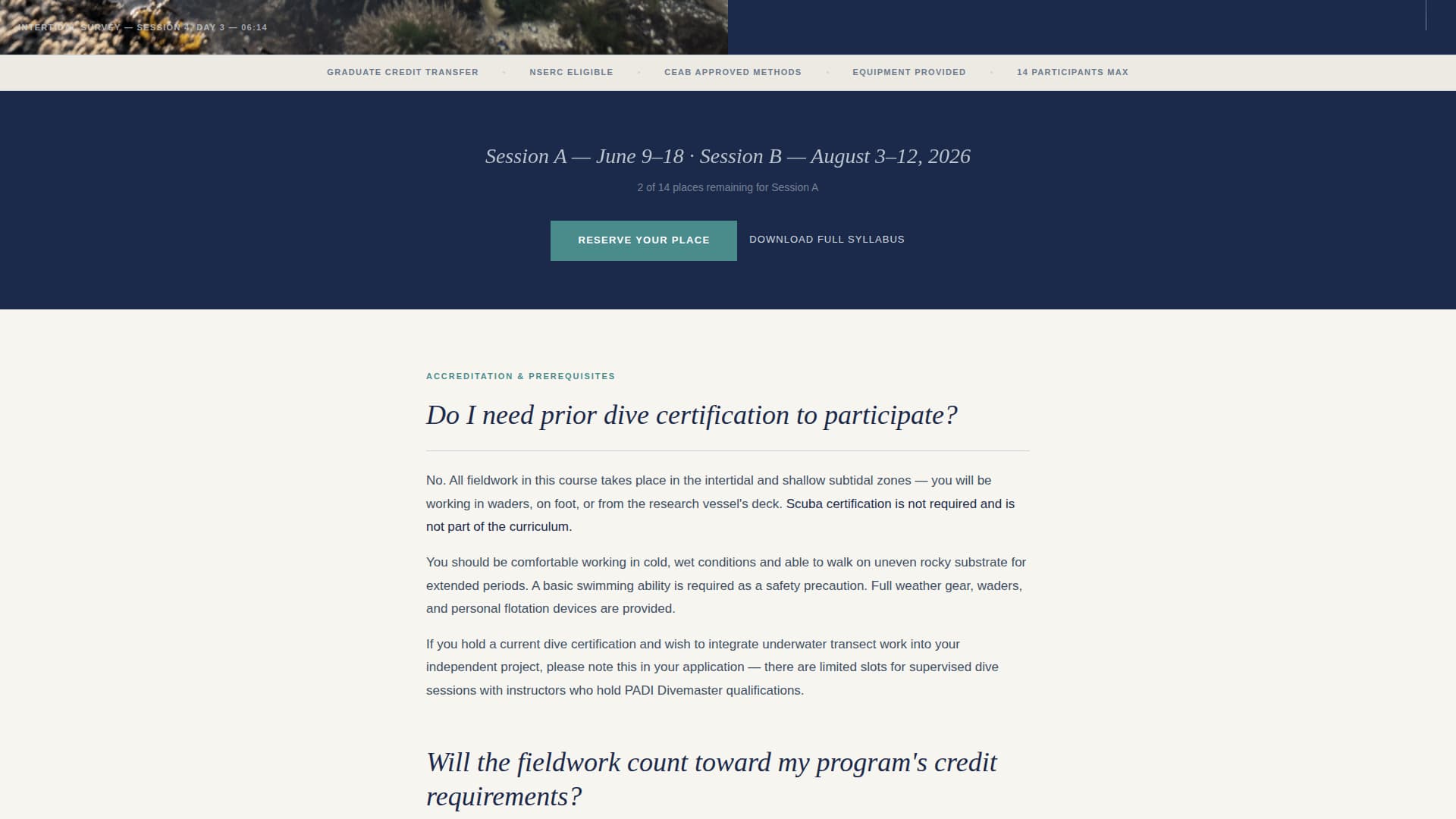 Outdoor & Adventure Education FAQ Website Template
