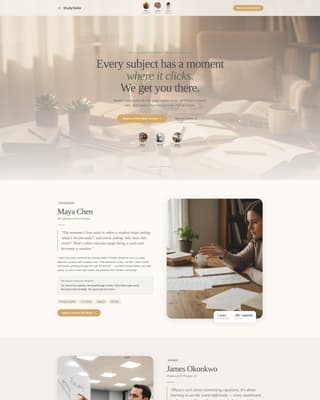 Tutoring & Coaching Center Booking Website Template