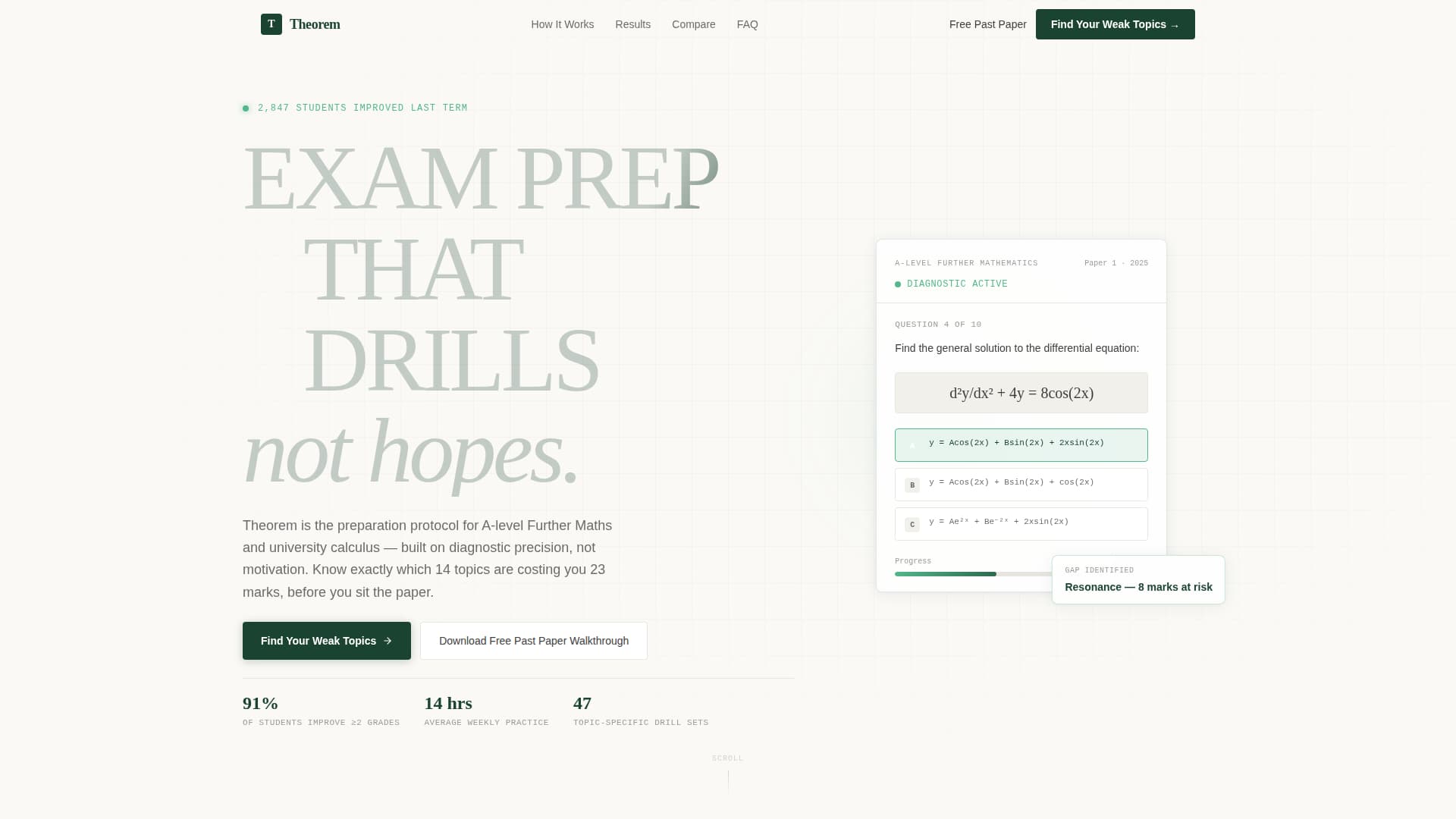 Theorem - Precision Mathematics Landing Page Template