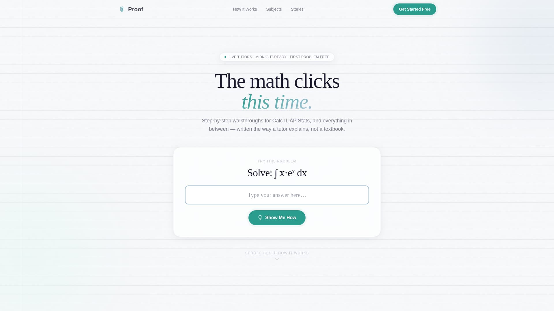 Proof - Authoritative Mathematics Landing Page Template