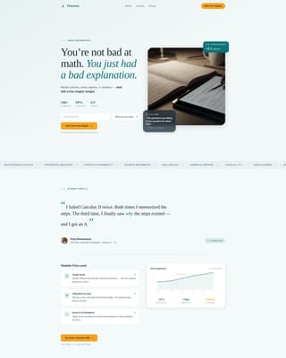 Theorem - Transformative Mathematics Landing Page Template