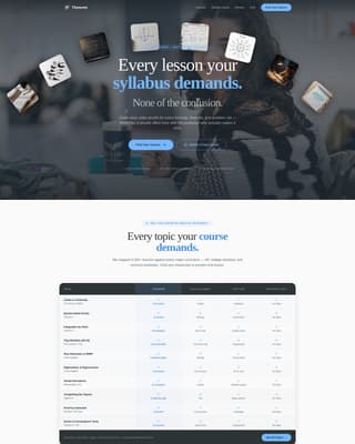 Theorem - Authoritative Mathematics Landing Page Template