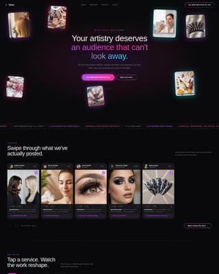 Glow - Luminous Salon Landing Page Template