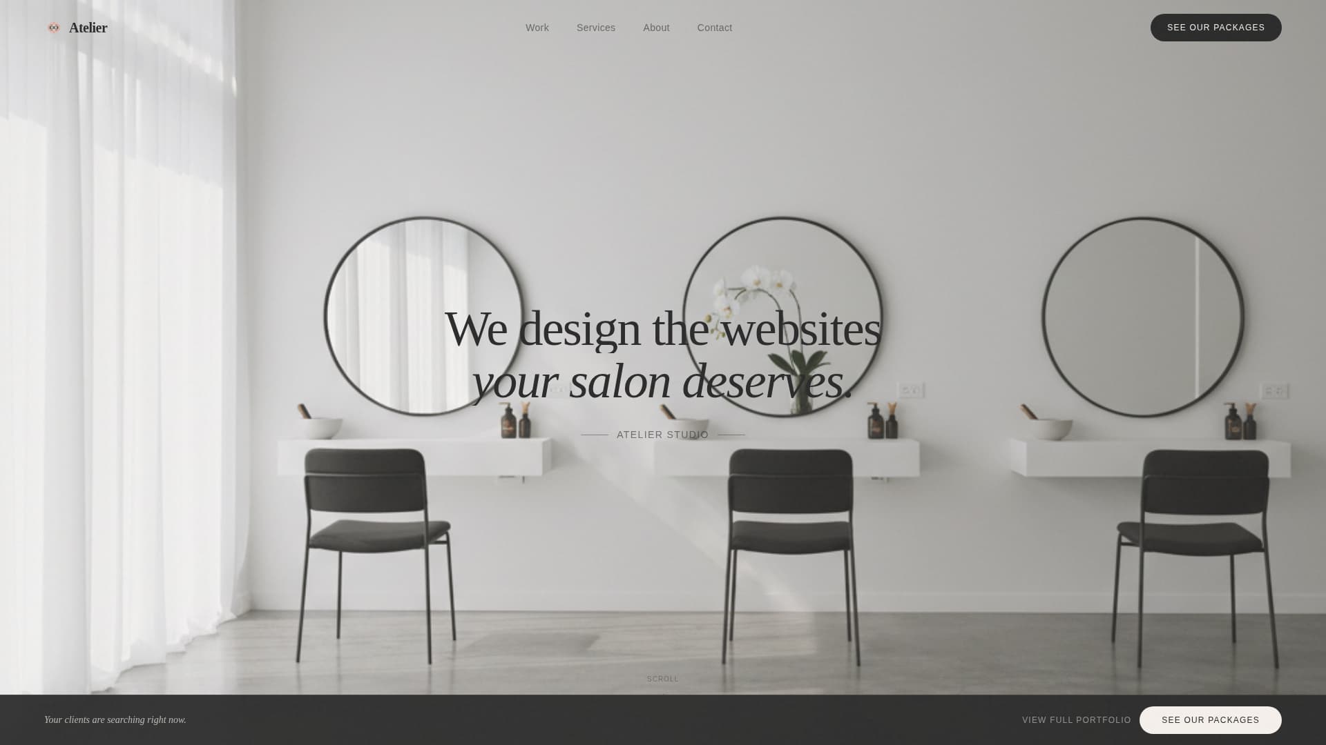 Beauty & Salon Marketing & Agency Portfolio Website Template