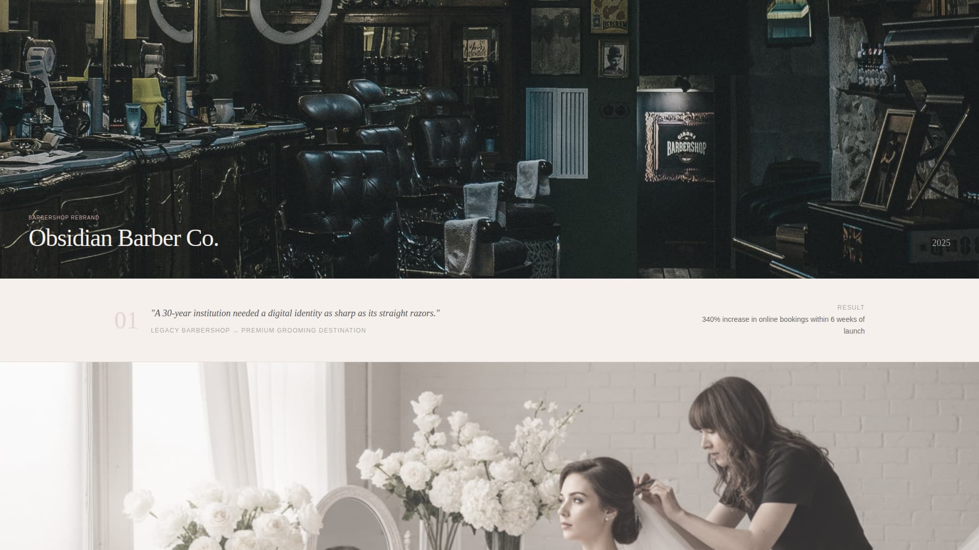 Beauty & Salon Marketing & Agency Portfolio Website Template