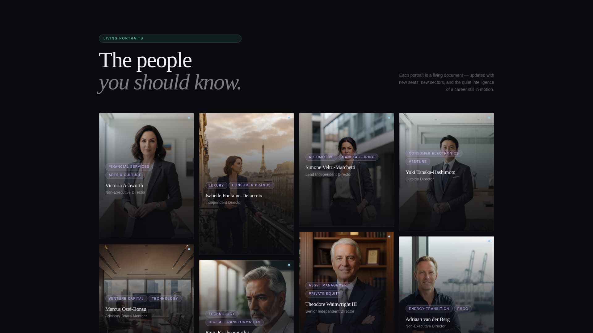 Convene - Prestigious Boardmember Landing Page Template