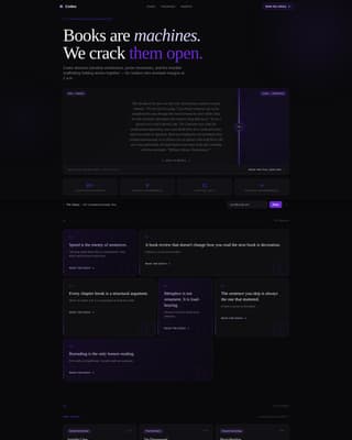 Codex - Analytical Bookblog Landing Page Template