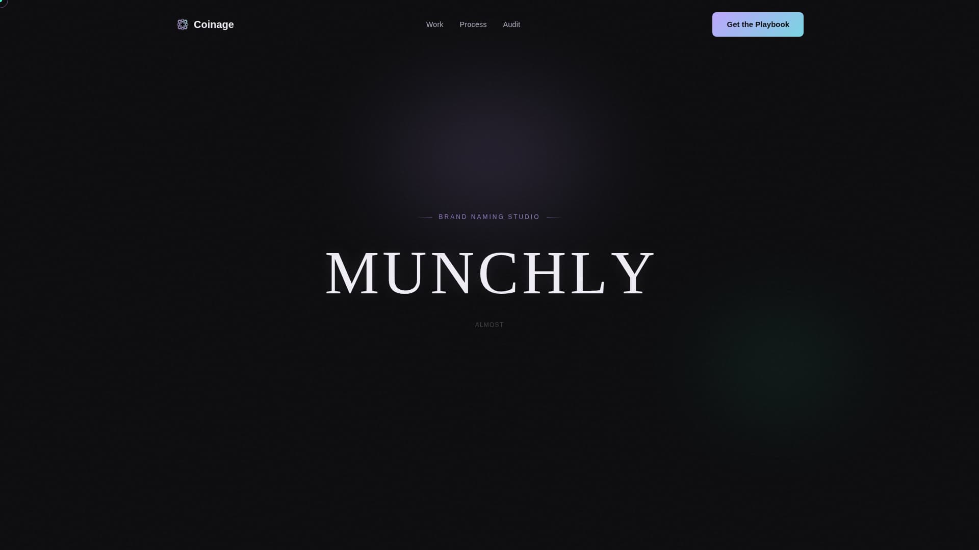 Coinage - Precision Naming Landing Page Template