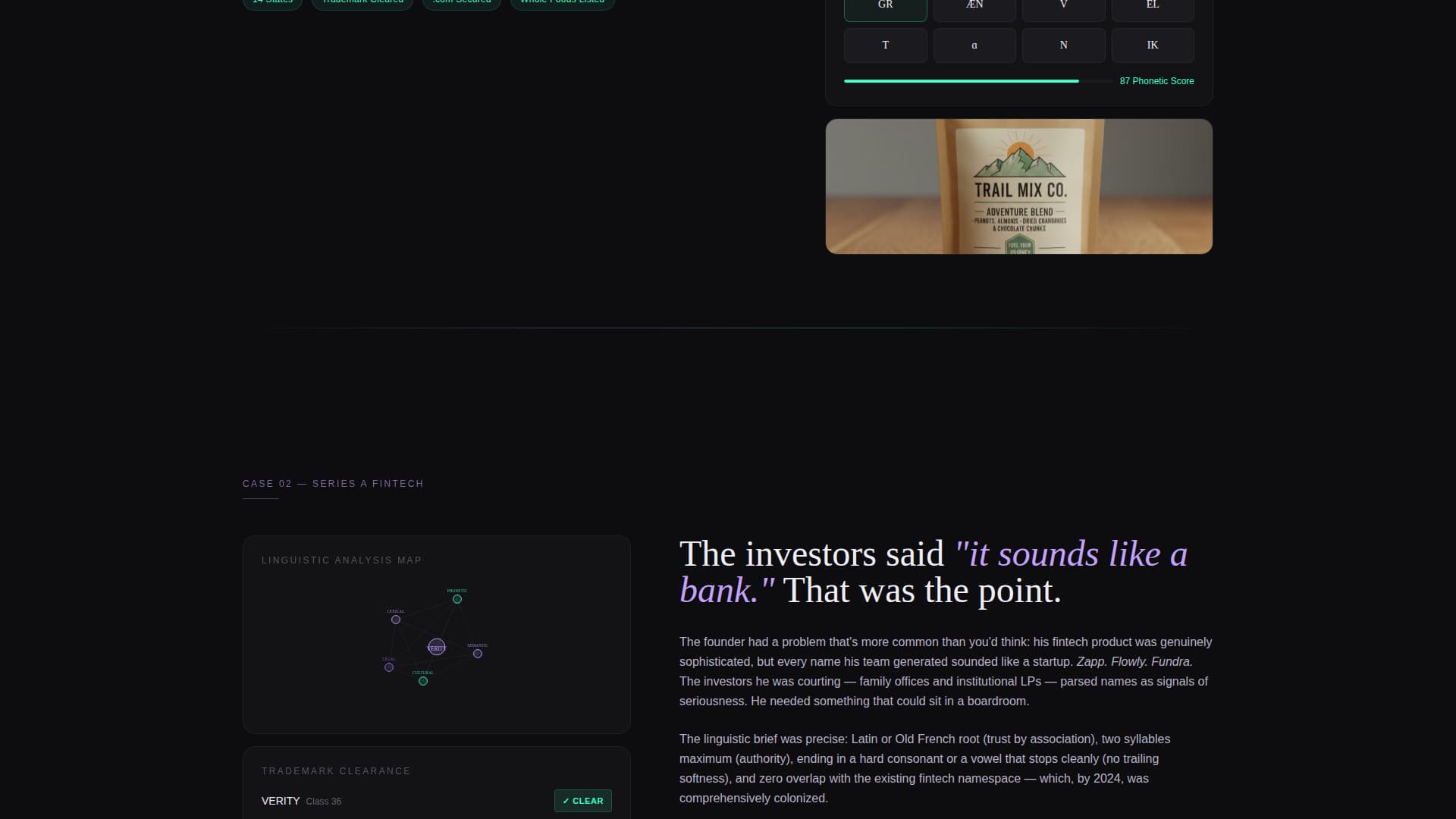 Coinage - Precision Naming Landing Page Template