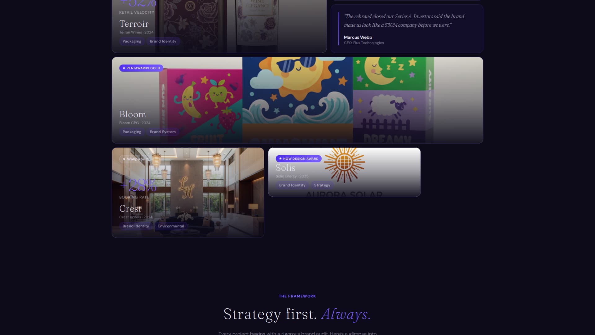 Folio - Stunning Brandstrategist Landing Page Template