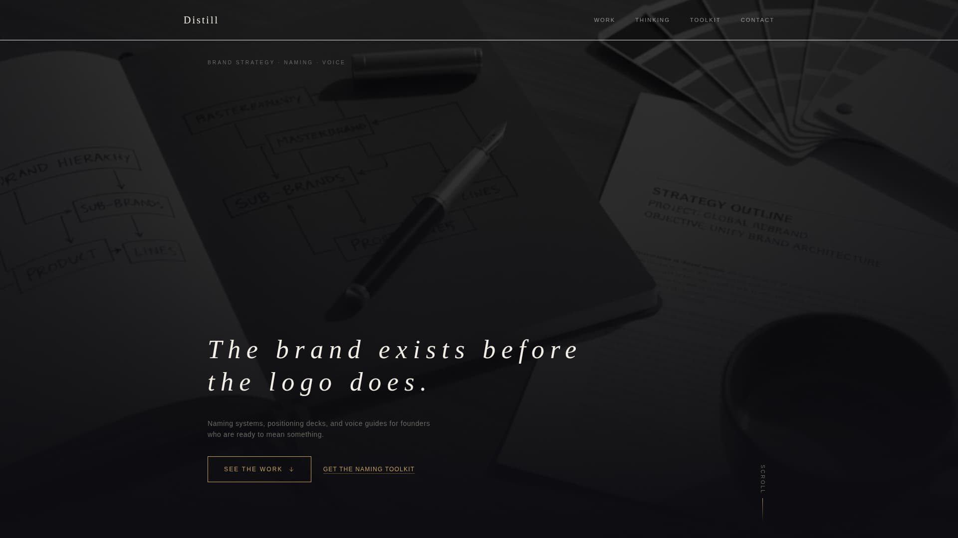 Distill - Elegant Brandstrategist Landing Page Template