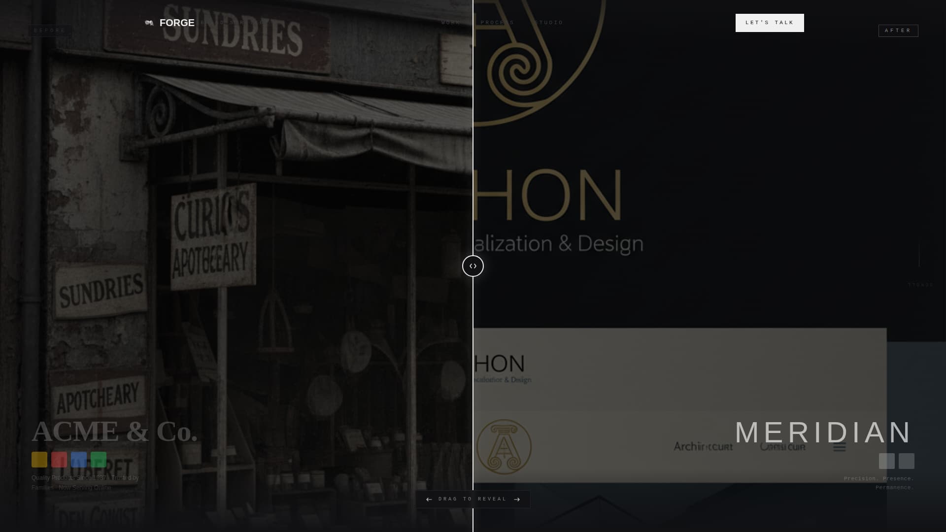 Forge - Immersive Strategist Landing Page Template