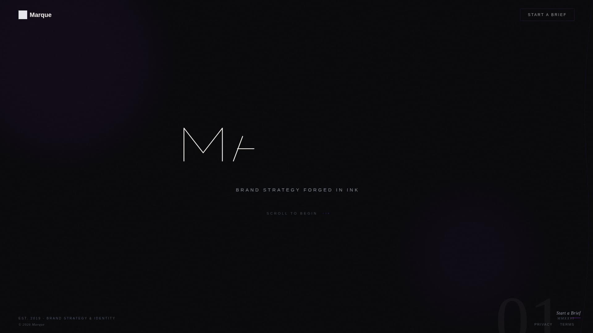 Marque - Immersive Brandstrategy Landing Page Template