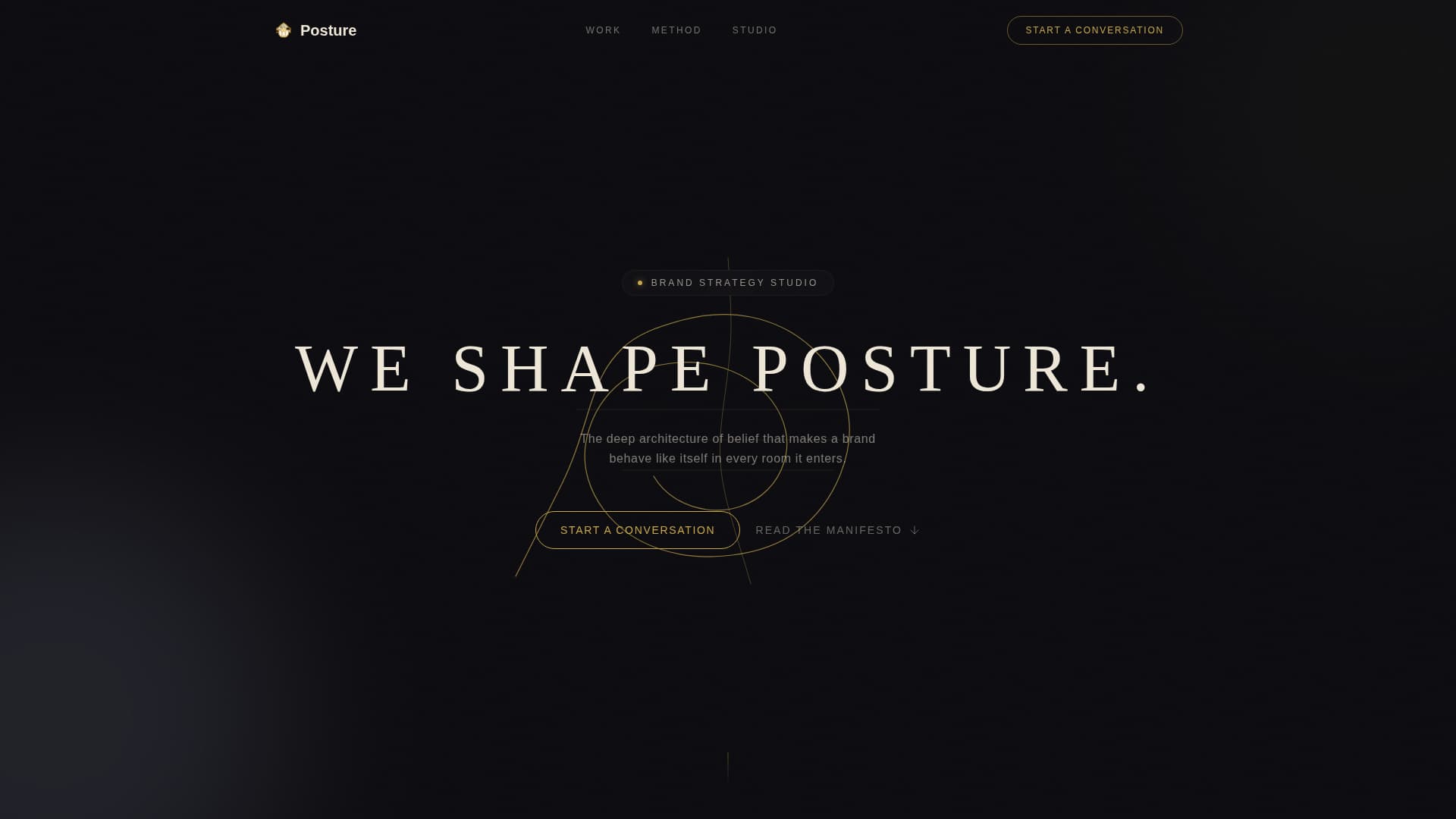 Posture - Immersive Brandstrategy Landing Page Template