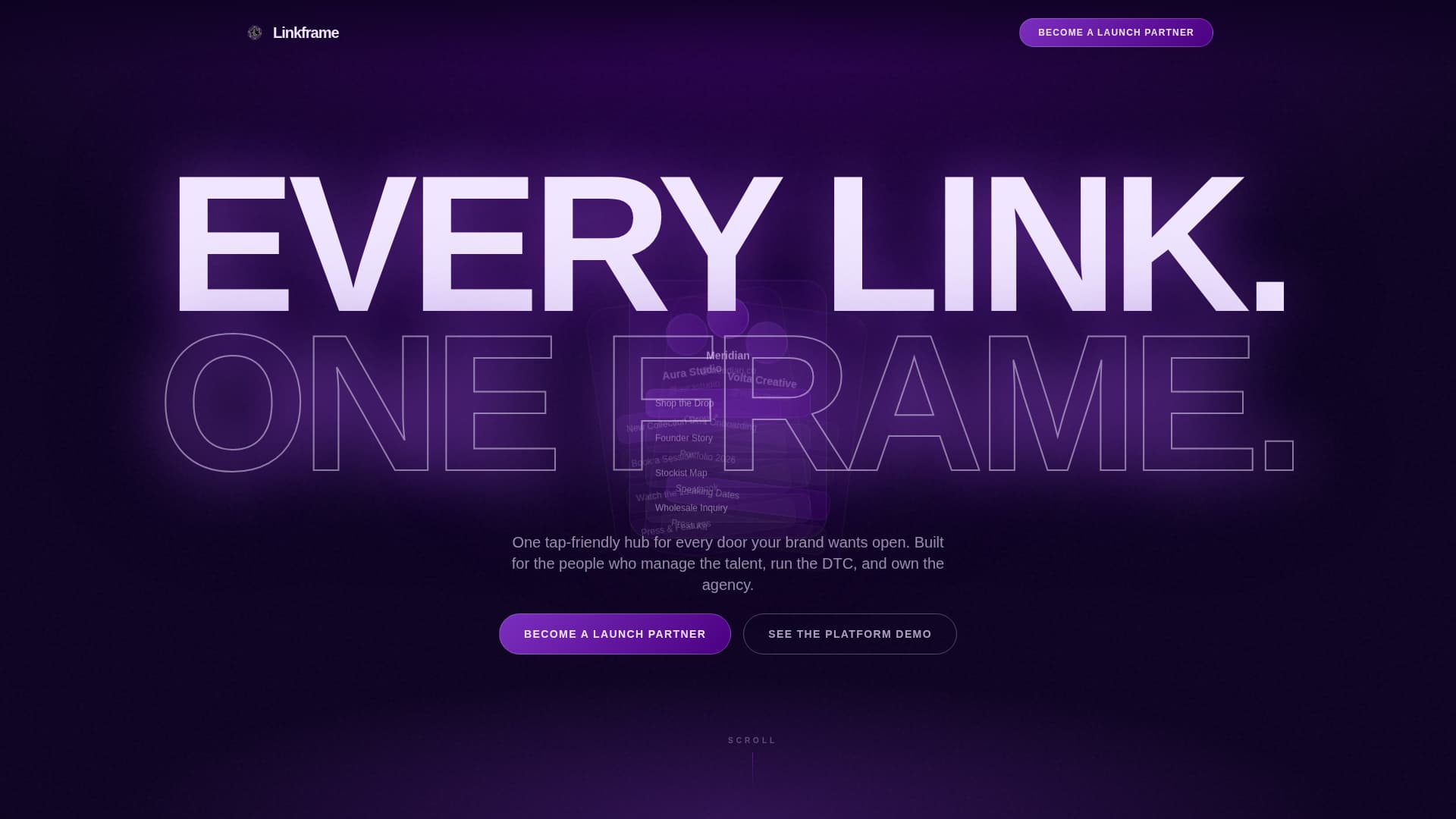 Linkframe - Bold Biolink Landing Page Template