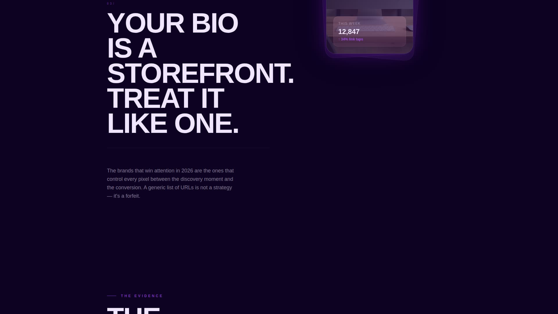 Linkframe - Bold Biolink Landing Page Template