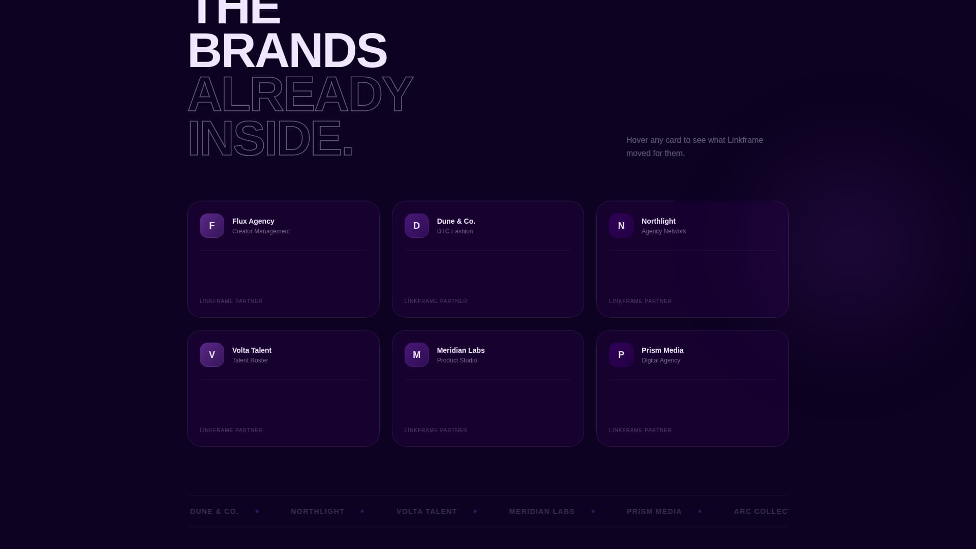 Linkframe - Bold Biolink Landing Page Template