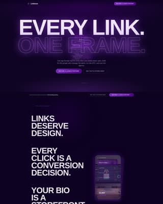 Linkframe - Bold Biolink Landing Page Template