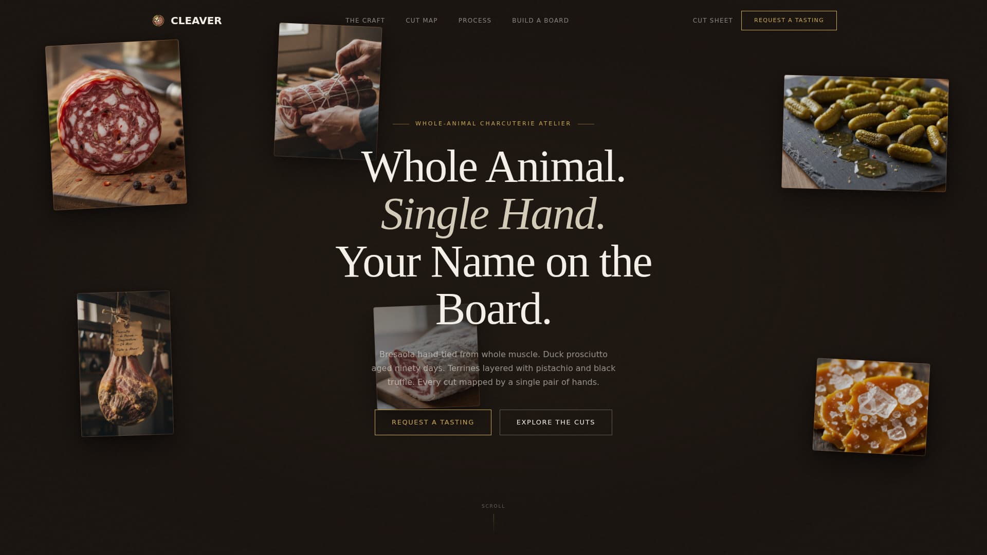 Cleaver - Artisan Charcuterie Landing Page Template