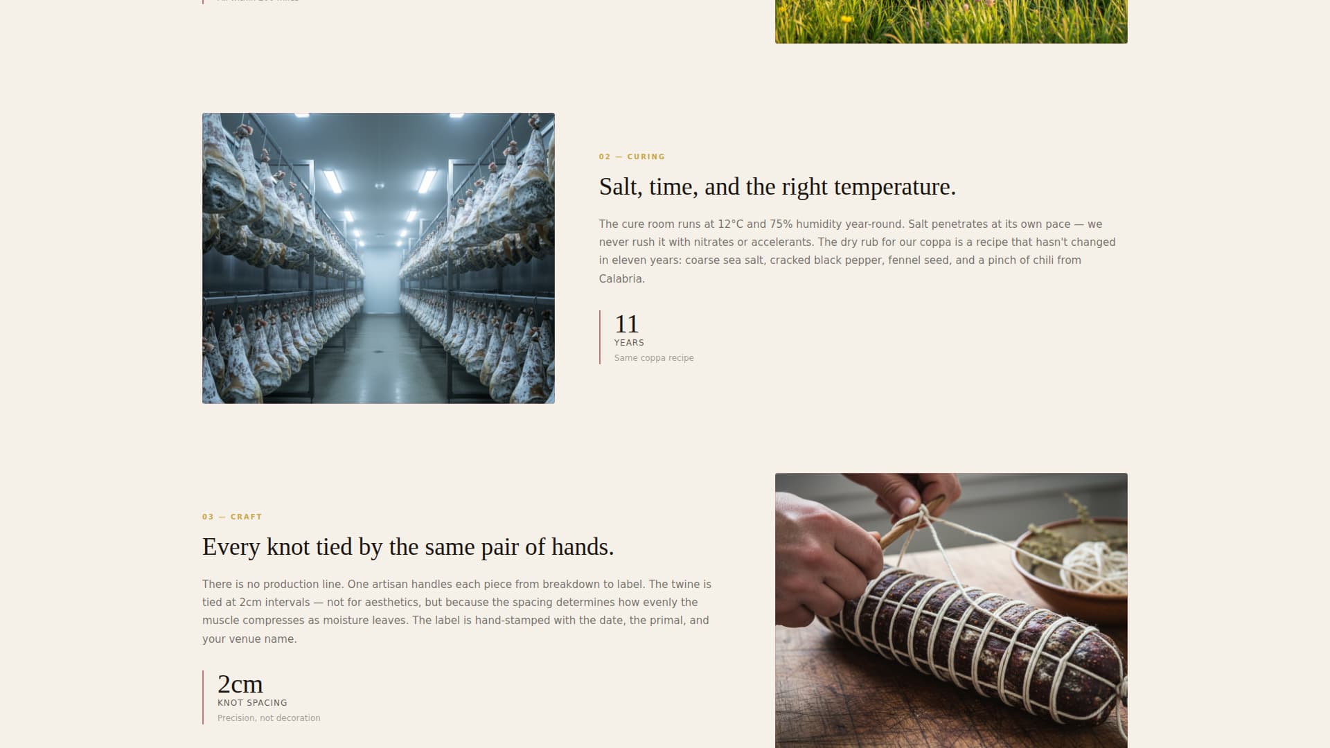 Cleaver - Artisan Charcuterie Landing Page Template