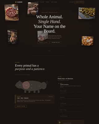 Cleaver - Artisan Charcuterie Landing Page Template