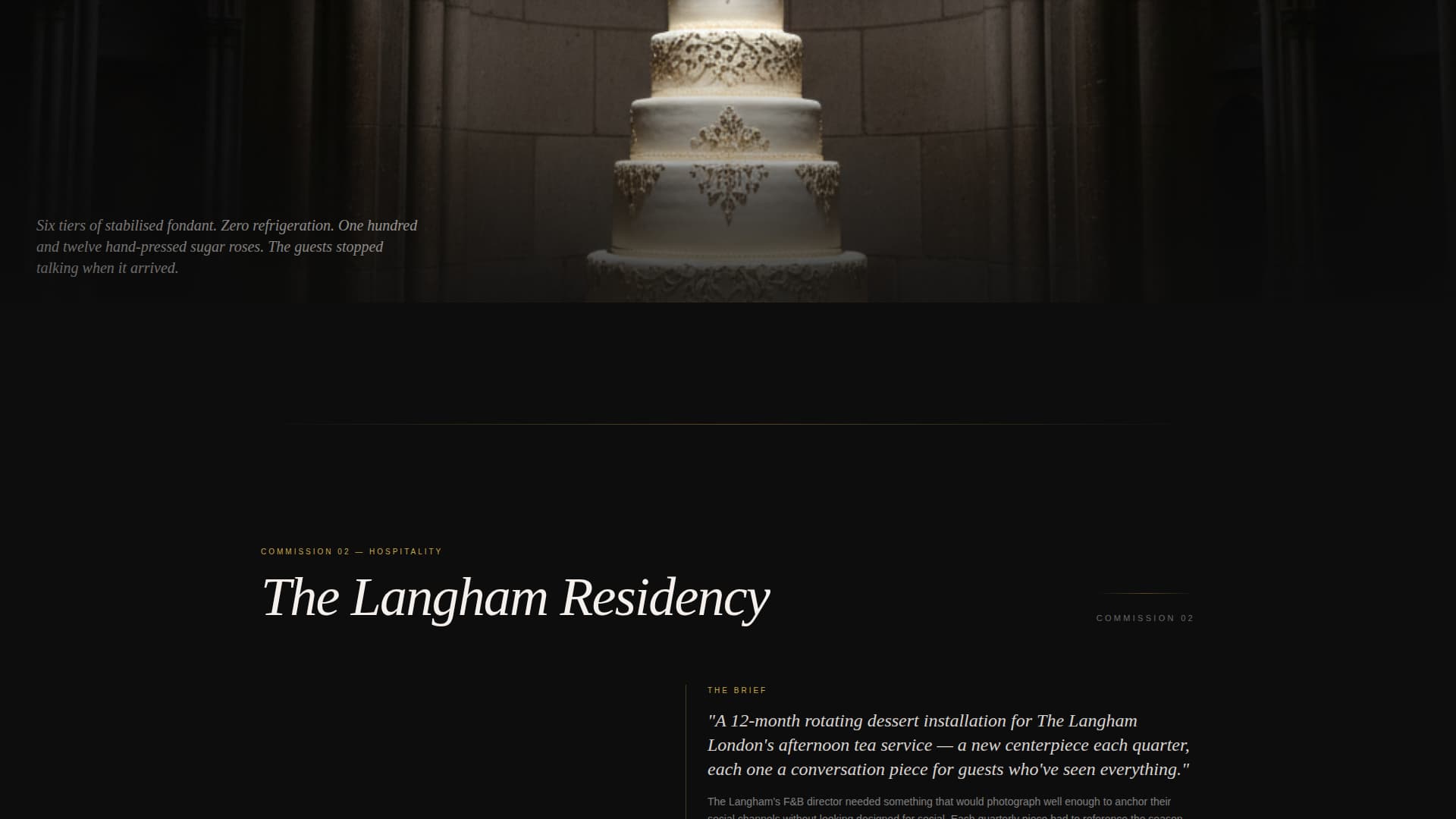 Fondant - Immersive Cakedecorator Landing Page Template