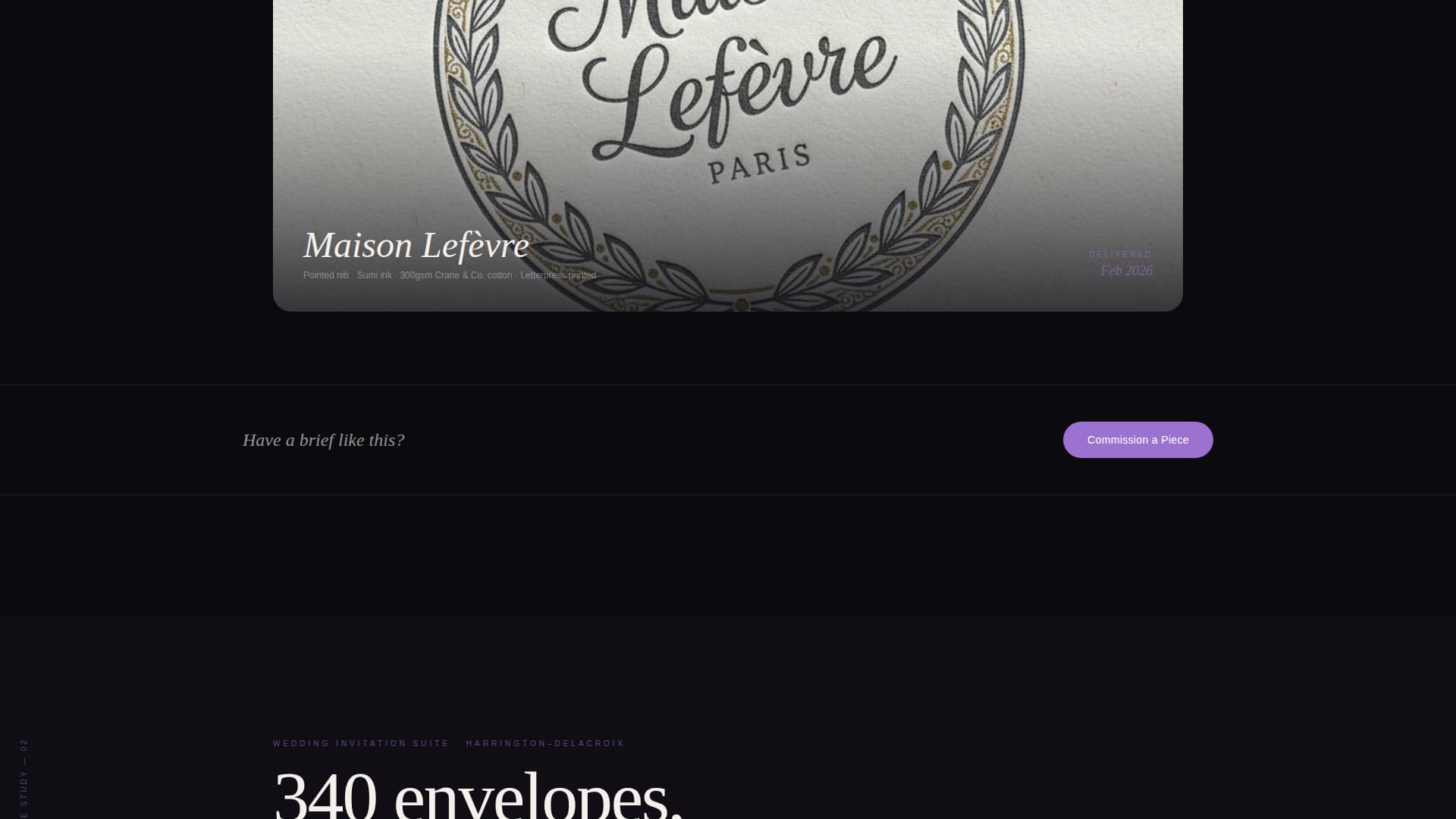Stroke - Immersive Calligrapher Landing Page Template