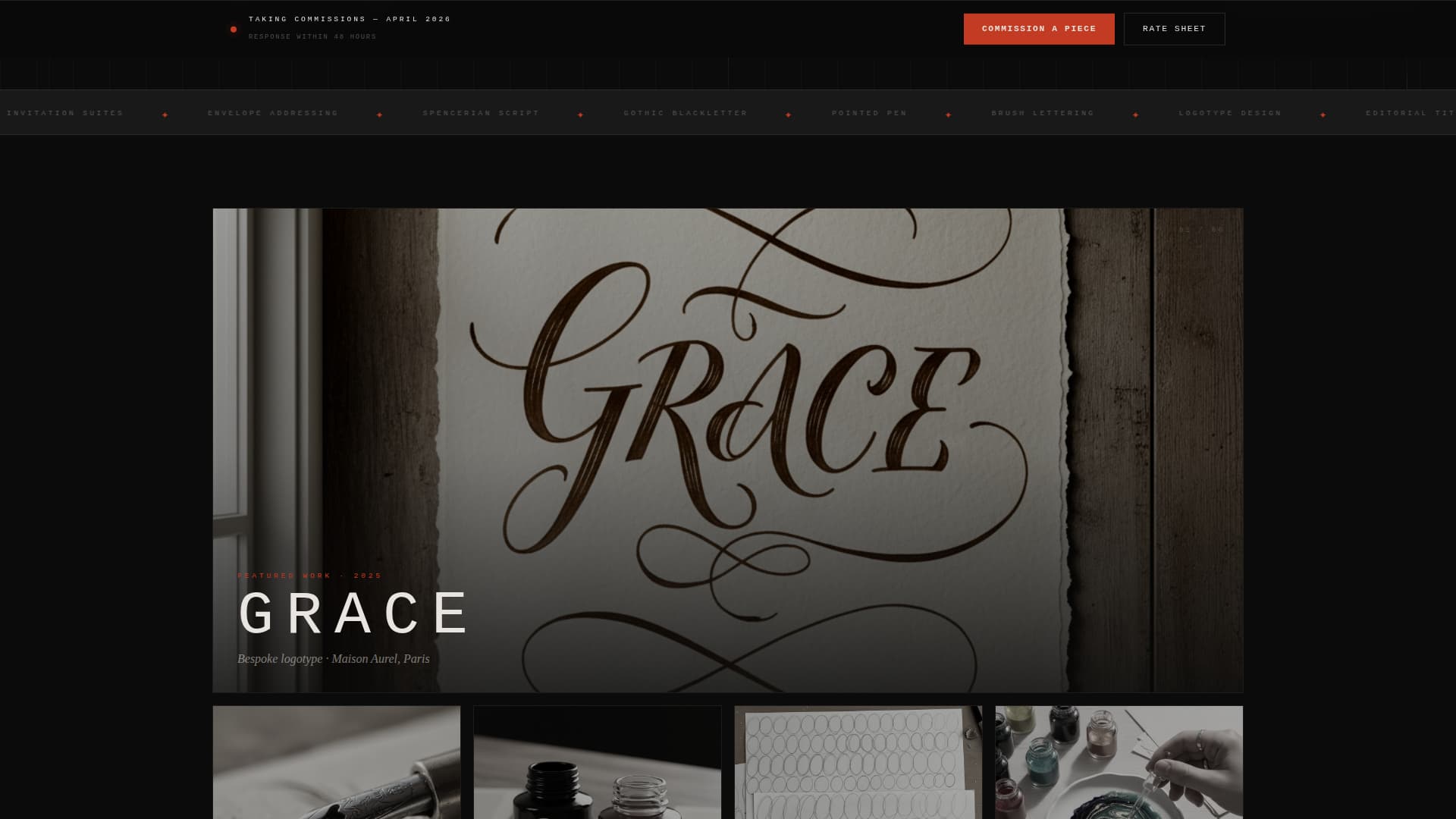 Stroke - Bold Calligrapher Landing Page Template