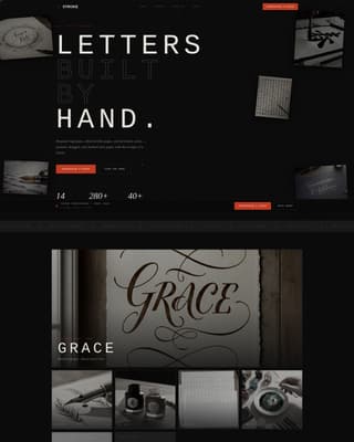 Stroke - Bold Calligrapher Landing Page Template