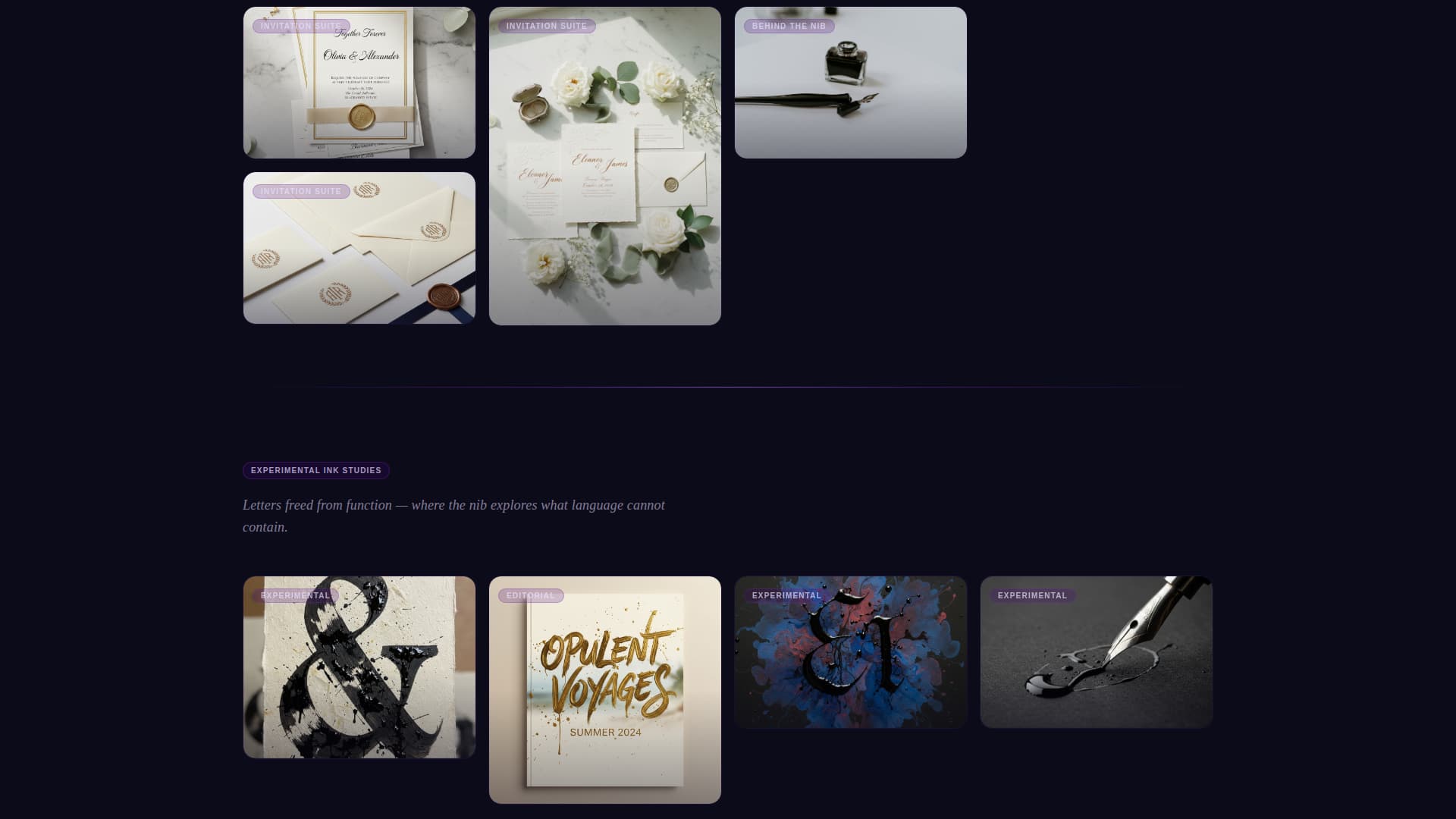 Flourish - Luminous Calligrapher Landing Page Template