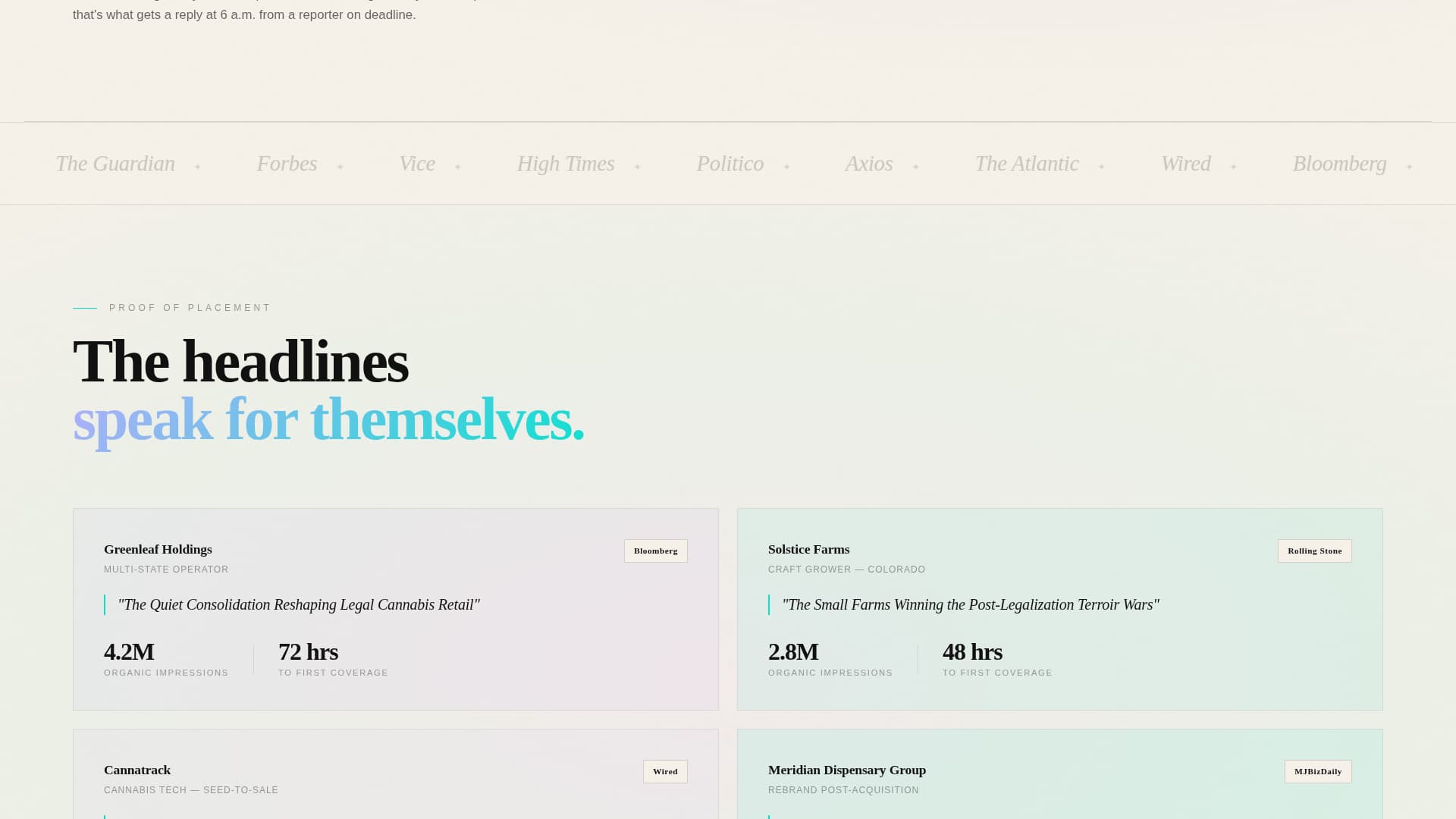 Byline - Powerful Cannabispr Landing Page Template