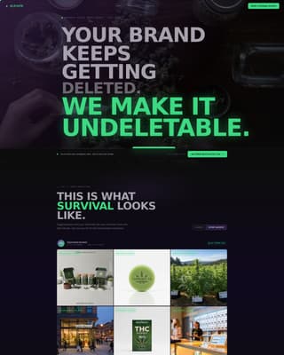 Elevate - Undeletable Cannabis Landing Page Template