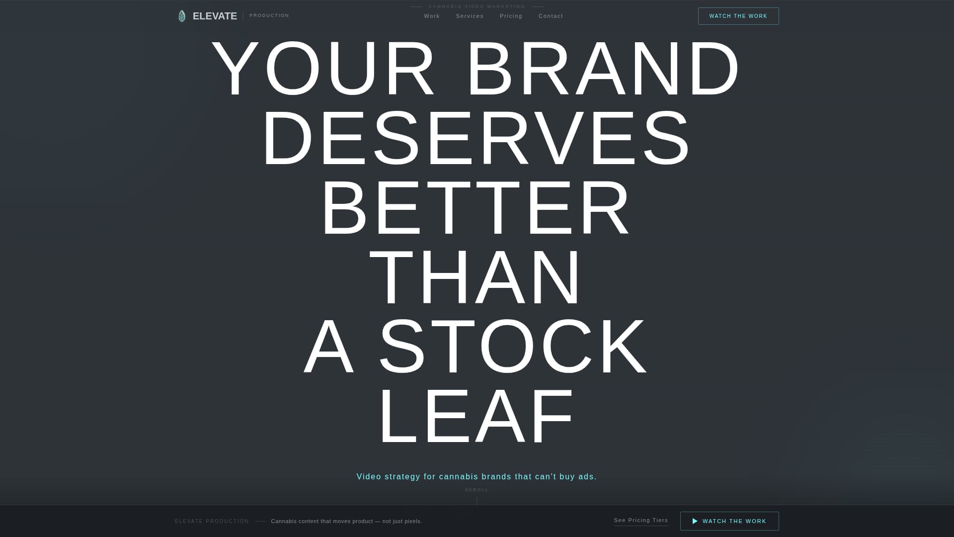 Elevate - Highimpact Cannabis Landing Page Template