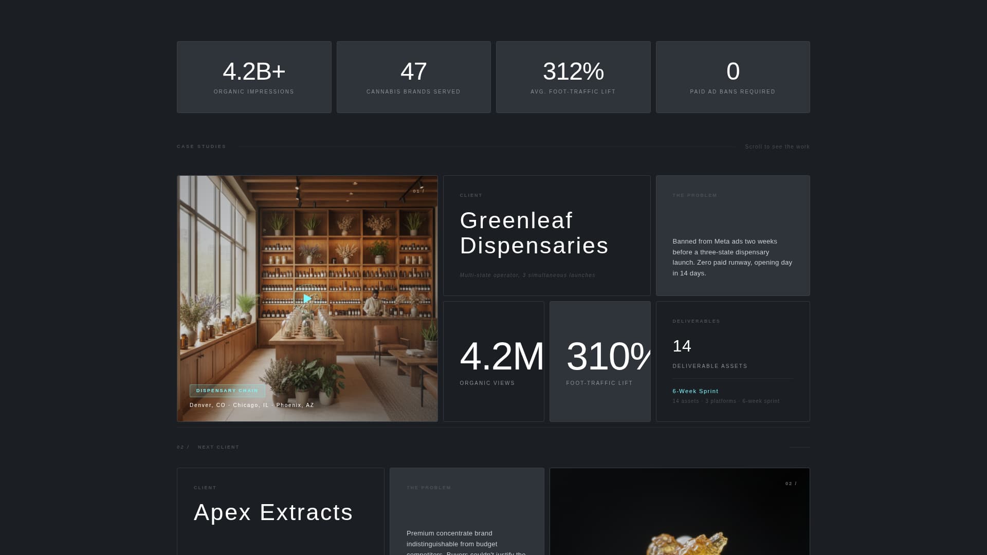 Elevate - Highimpact Cannabis Landing Page Template