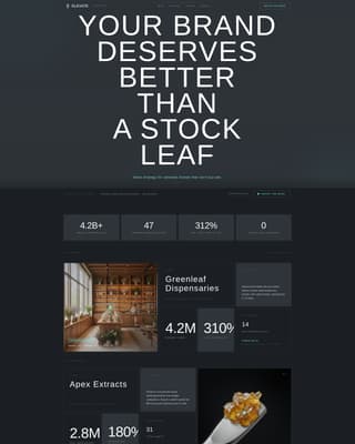 Elevate - Highimpact Cannabis Landing Page Template