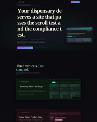 Strain - Iridescent Cannabis Landing Page Template