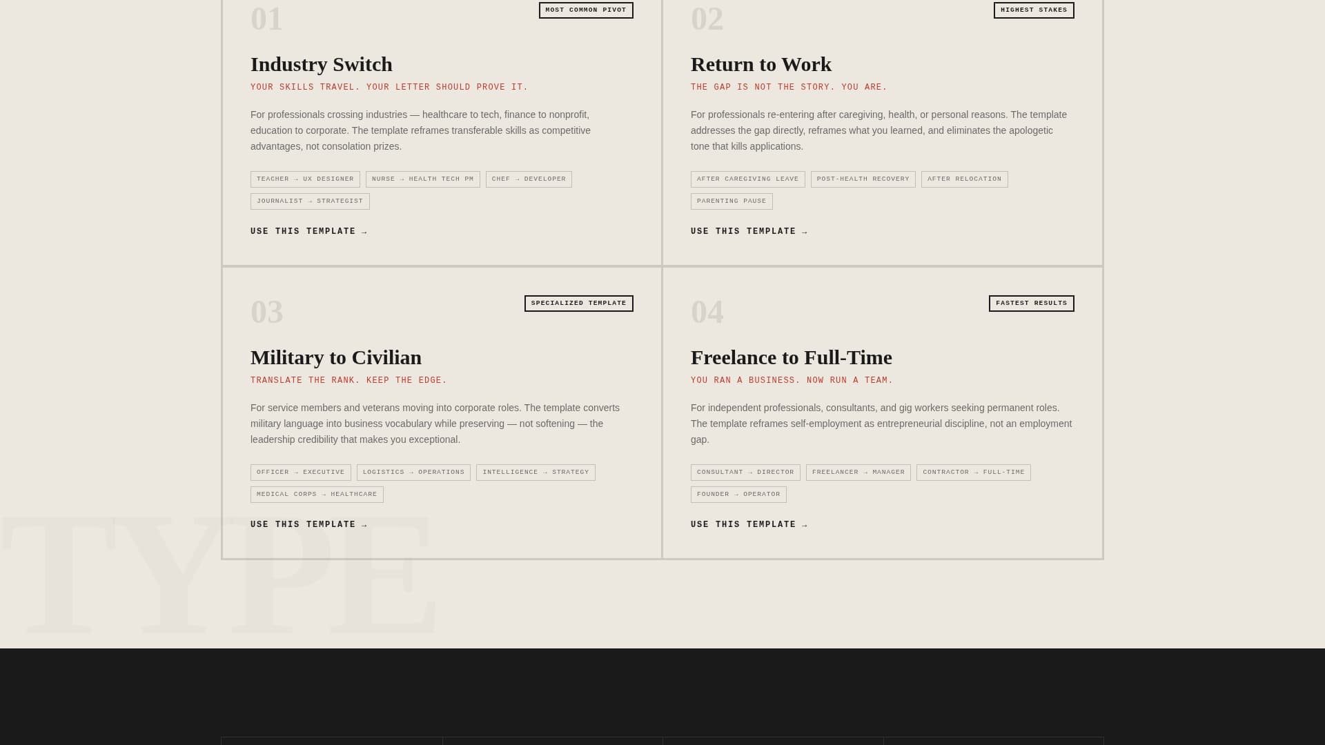 Pivot - Bold Careerchanger Landing Page Template