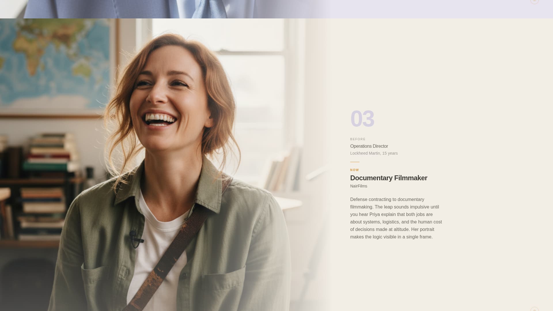 Reframe - Compelling Executivebio Landing Page Template