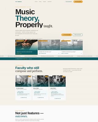 Music Theory Education Professional Website Template