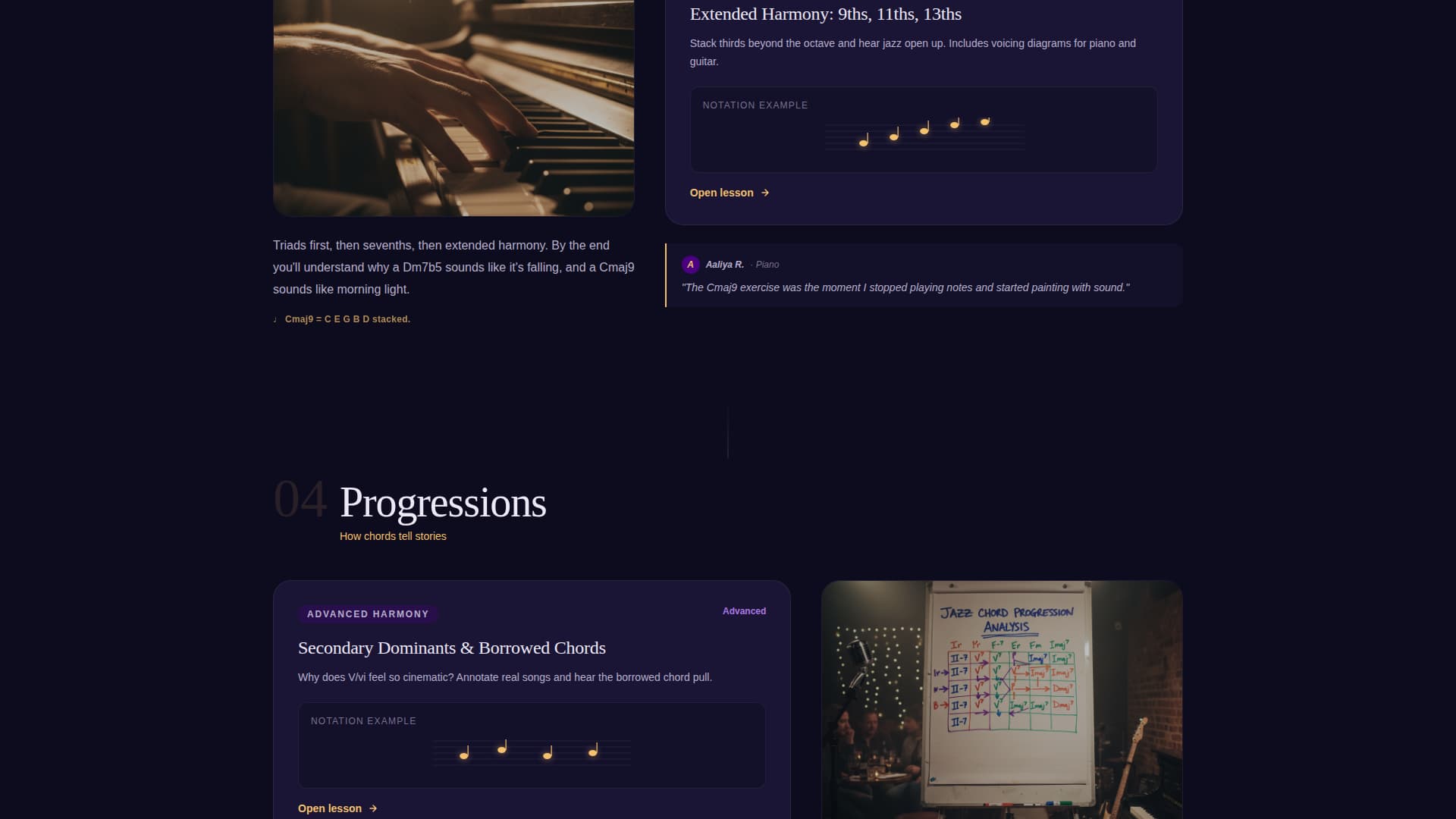 Music Theory Education Specialist Professional Website Template