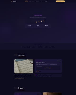 Music Theory Education Specialist Professional Website Template