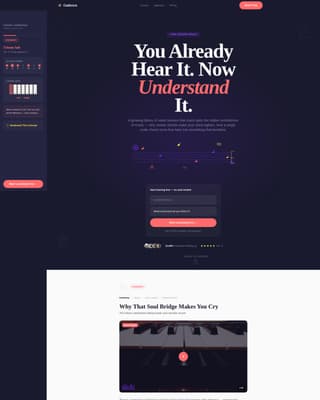 Music Theory Education Portfolio Website Template