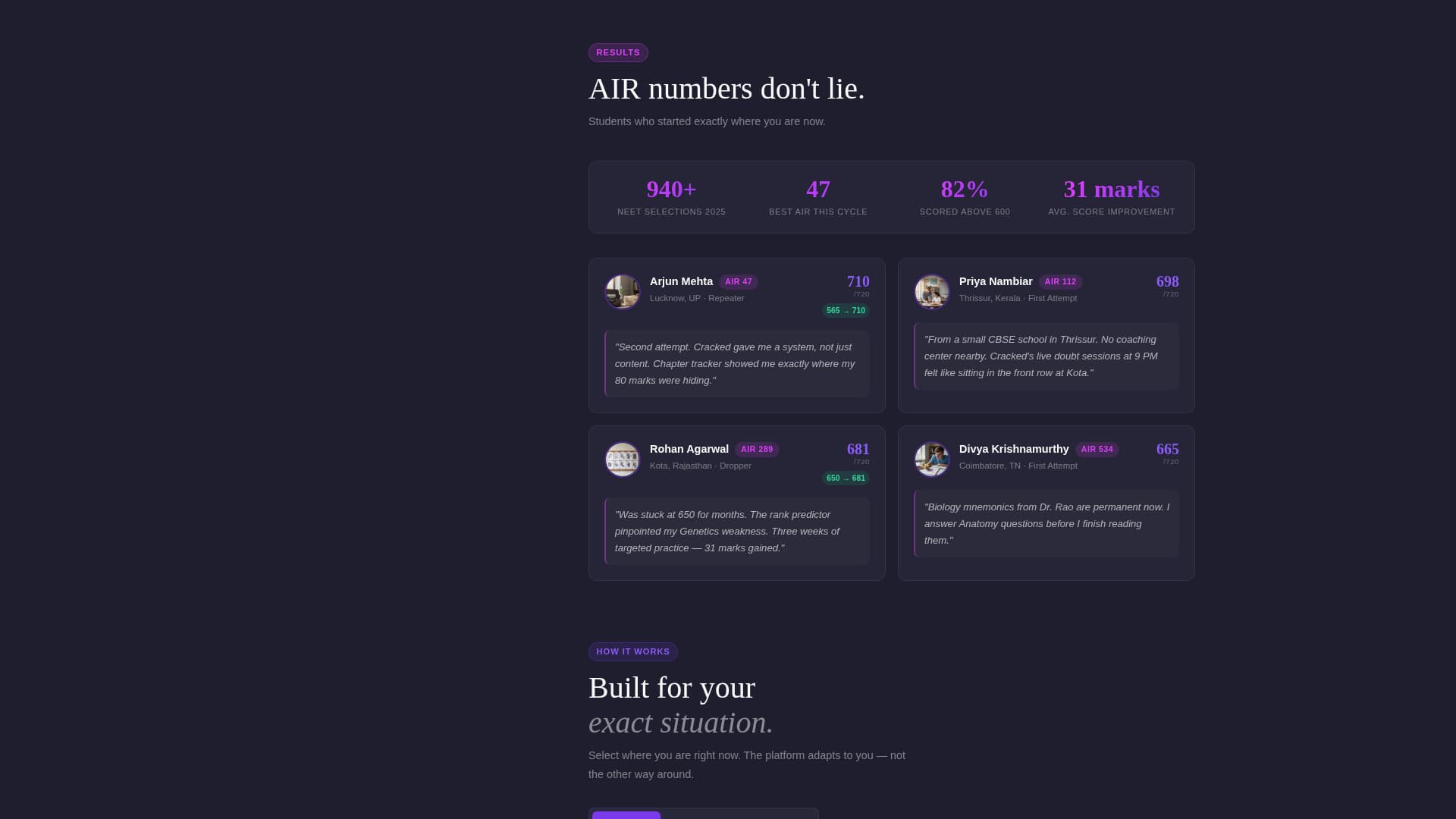 Cracked - Systematic NEET Landing Page Template