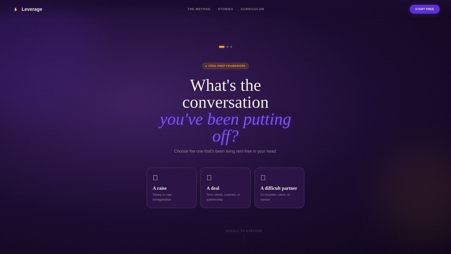 Leverage - Powerful Negotiation Landing Page Template