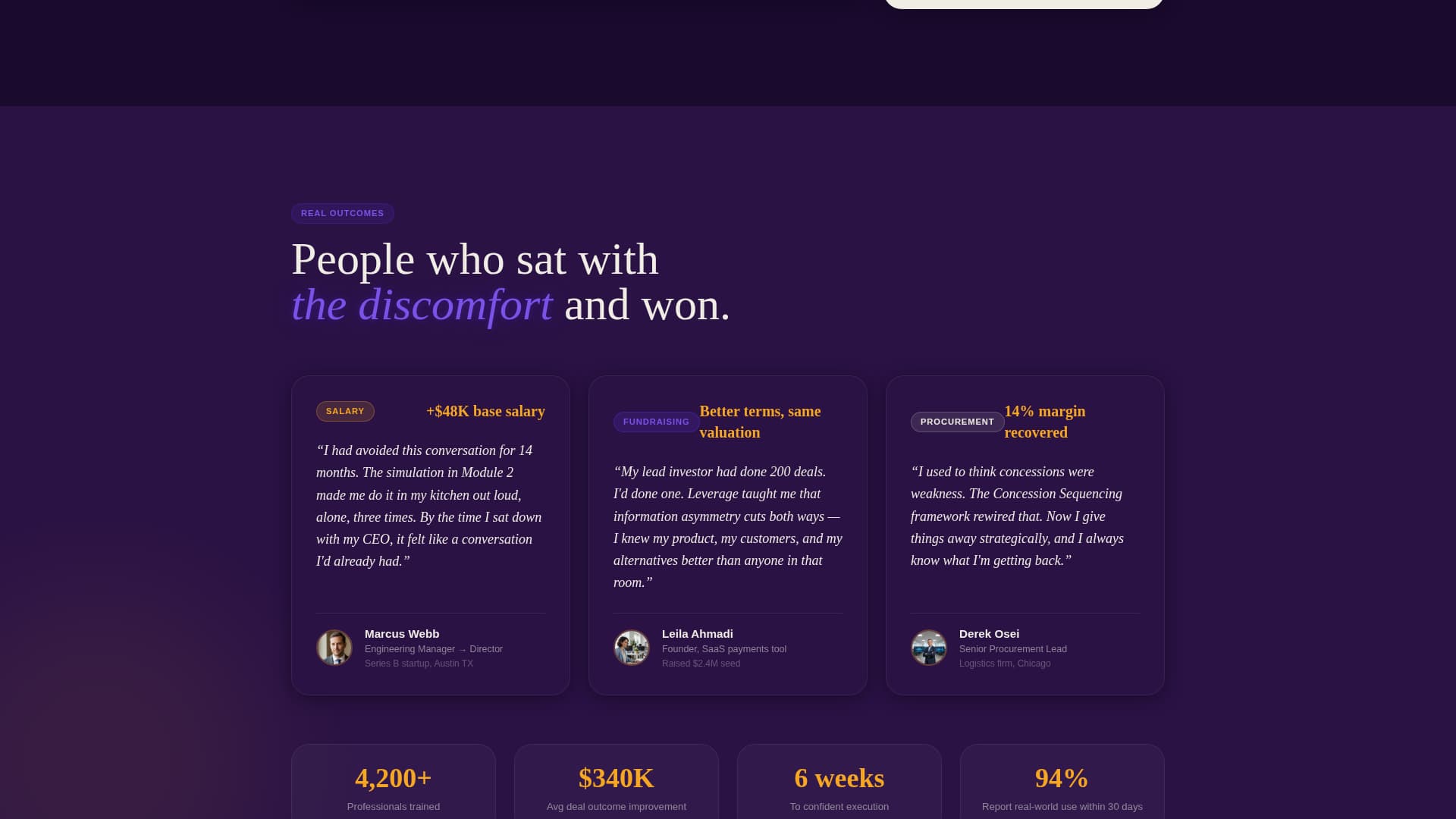 Leverage - Powerful Negotiation Landing Page Template