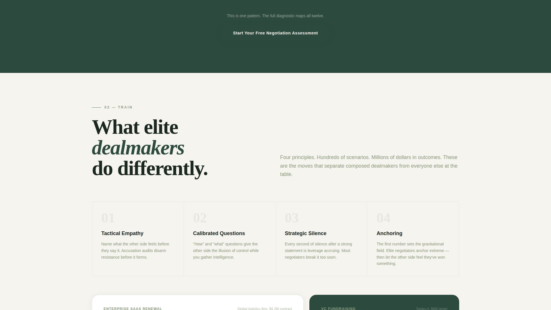 Negotiate — Commanding Conflict Resolution Landing Page Template