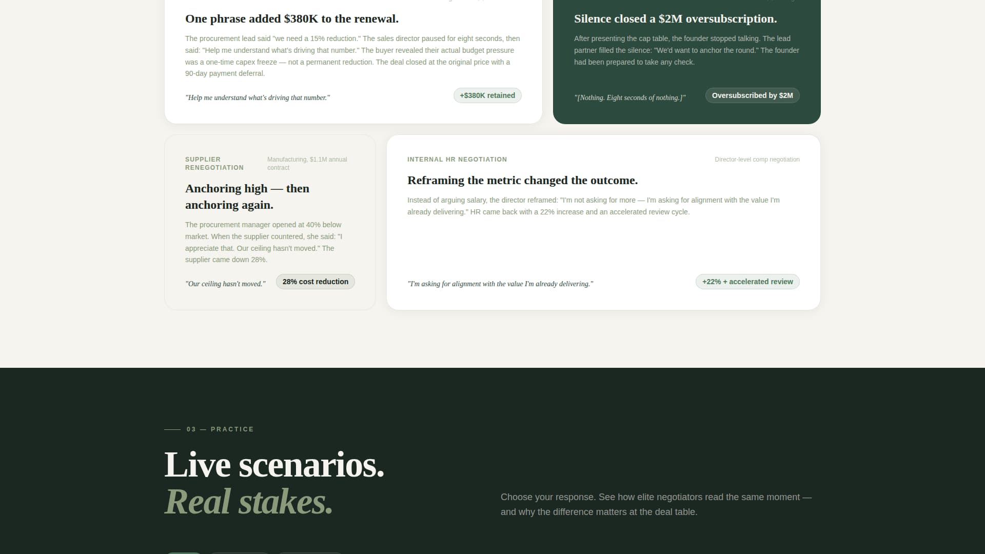 Negotiate — Commanding Conflict Resolution Landing Page Template