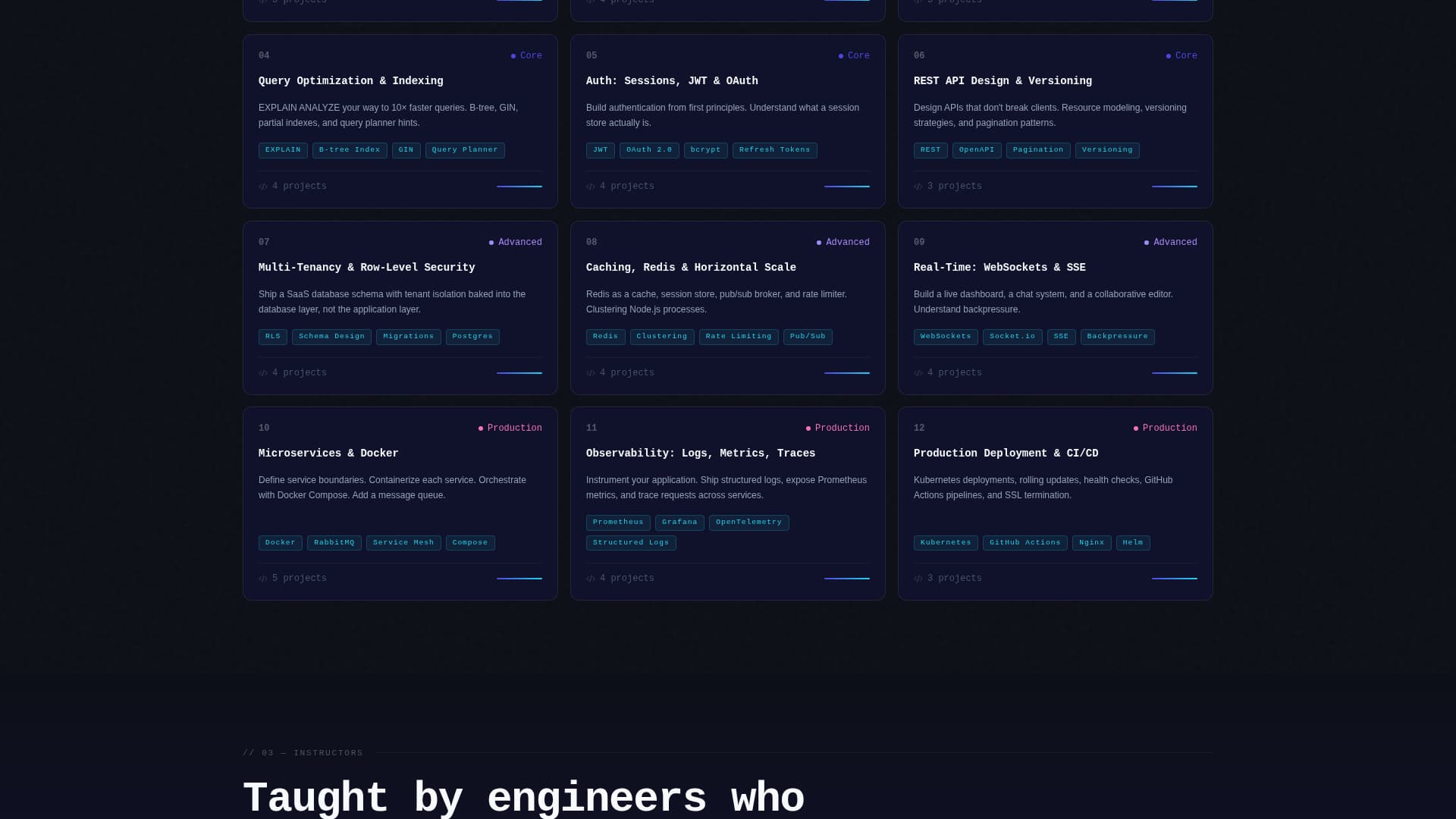 Online Skill Courses Portfolio Website Template