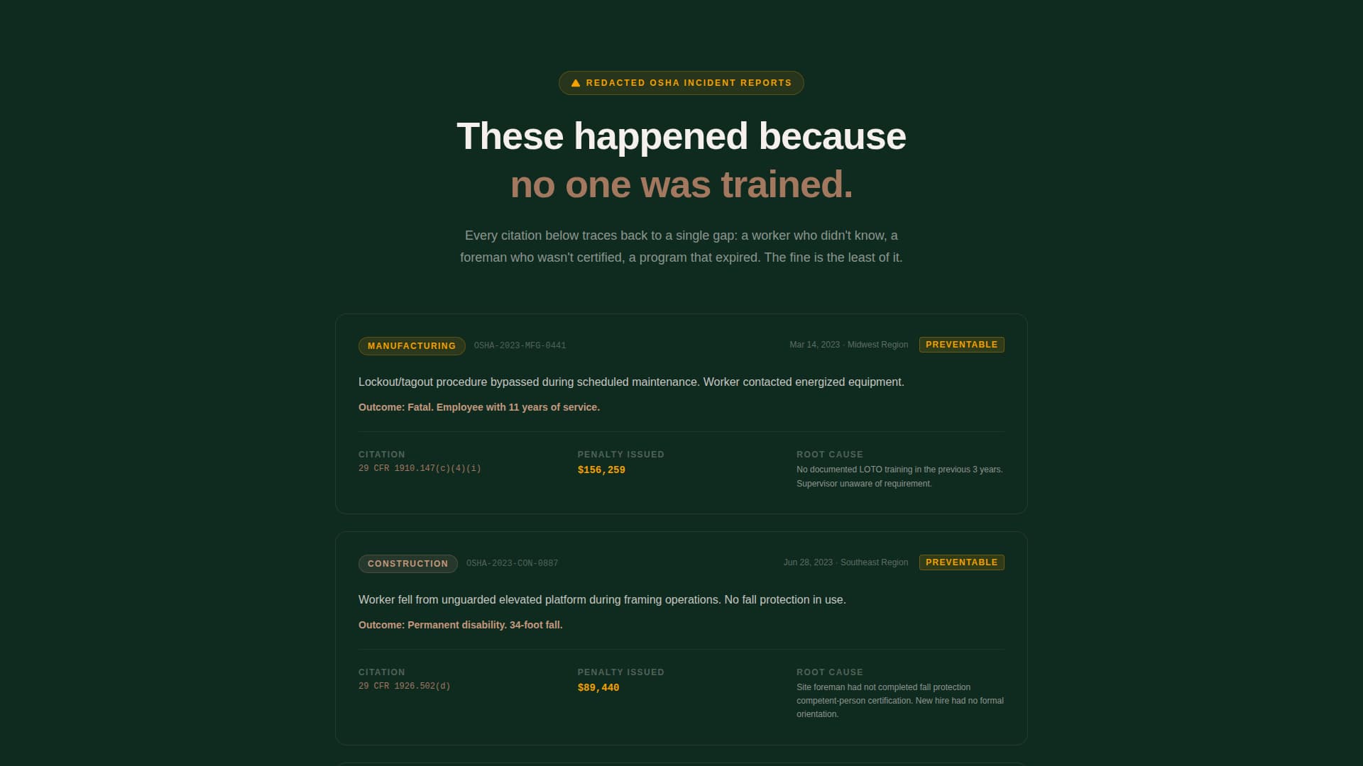 Comply - Powerful OSHA Certification Landing Page Template